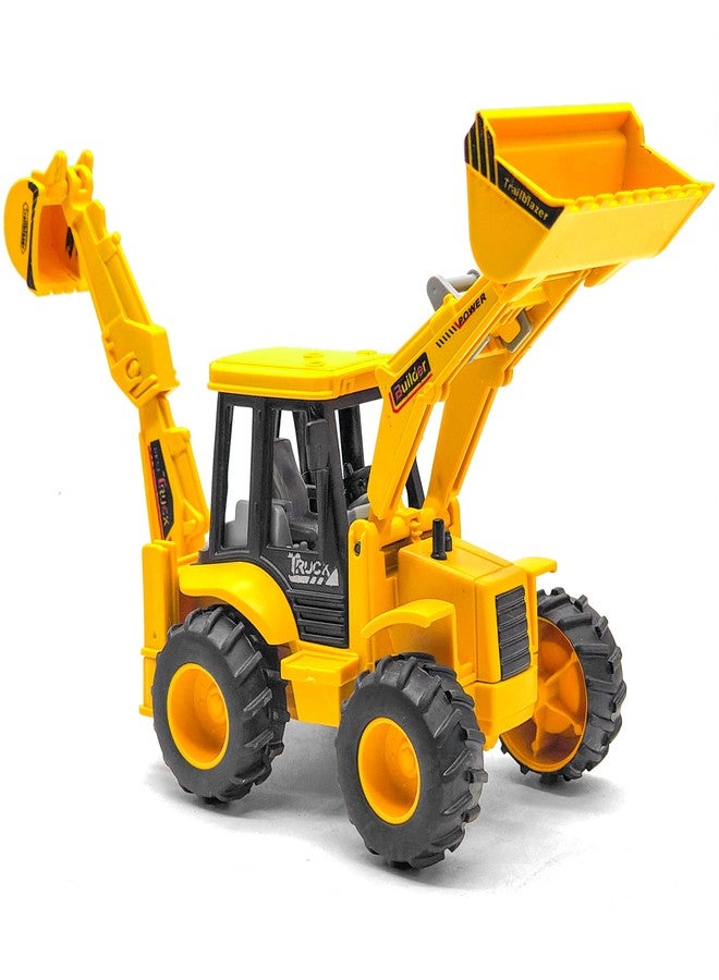 في جراسب لعبة مركبة البناء VGRASSP 2 في 1، جرافة وحفارة، للأطفال، برأس مجرفة متحرك، وذراع حفارة، وعجلات احتكاك متينة - لعبة شاحنة داخلية وخارجية - متعددة الألوان - Image 1